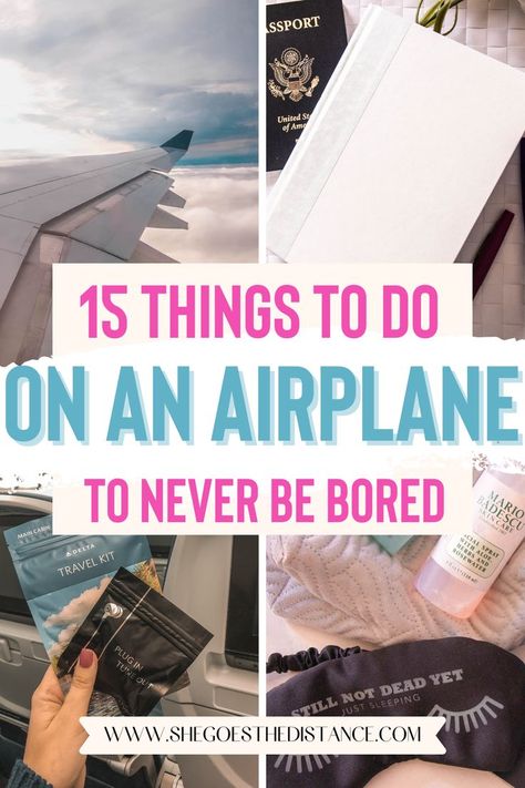 Long flights are so exciting because you're traveling far away - but the long hours can be so boring! Entertain yourself with these fun and productive ideas of things to do on airplanes! Productive Ideas, Airplane Hacks, Surviving Long Flights, Long Flight Tips, Travel Hacks Airplane, Plane Spotter, Itinerary Planning, Productive Things To Do, Long Haul Flight