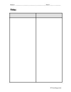 Blank 2 column notes form 2 Column Notes, T Chart Template, Two Column Notes, Notes Template Printable, Healthy Vs Unhealthy Relationships, Interesting Jobs, Column Chart, Preparing For Exams, Game Activities