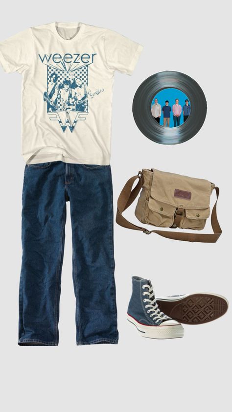 #outfit #outfitinpso #outfitinspiration #fashion #fashioninspo #weezer #band #bandaesthetic #asethetic #famous #vibes #viral Weezer Band, Fashion Identity, Outfit Inspo Summer, Weezer, Cool Fits, Blue Outfit, Aesthetic Outfits, Concert Outfit, Your Aesthetic