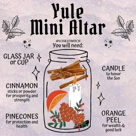 Content Graphic Design, Solstice Blessings, Ritual Spells, Yule Altar, Witches Wheel, Fill The Jar, Yule Traditions, Yule Crafts, Pagan Christmas