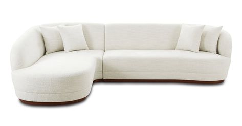 Sectional Sofa Sale, Poly & Bark, Apartment Sofa, Fabric Sectional, Sofa Online, Cabin Plans, Cloud White, Foam Core, Mid Century Modern Style