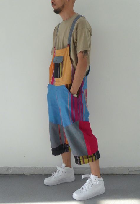 Patchwork Dungarees, 90s Boho, Outfits Female, Diy Vetement, Women's Outfits, Longline Cardigan, Boho Aesthetic, Stylish Mens Outfits, Streetwear Men Outfits