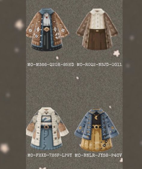 Acnh Clothes Creator Id, Acnh Forestcore Clothes, Acnh Cottagecore Designs Clothes, Cool Animal Crossing Outfits, Animal Crossing Outfits Aesthetic, Animal Crossing Aesthetic Clothes Code, Acnh Vintage Clothes, Acnh Farm Outfit, Acnh Clothes Ideas