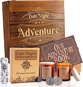 Date Night Basket, Vanilla And Lavender, Lavender Candles, Our Adventure Book, Date Night Gifts, Unique Gifts For Couples, Christmas Date, Creative Dates, Scratch Off Cards