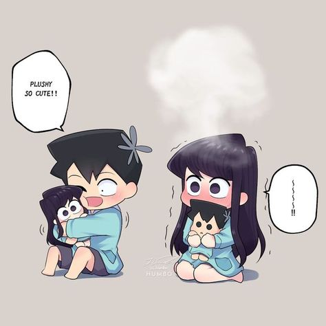 The kindergarten version of Tadano-kun and Komi-san 📙 Both hugging each other's plushie <3 Tadano-kun seems to like the Komi plushie and Komi feels that she's being hugged 👧🏻 Komi-san felt very shy, even tho she's hugging Tadano plushie too 👦🏻 | for better translation pls follow @yuhannng Komi And Tadano, Komi San X Tadano, Komi-san Wa Komyushou Desu, Komi San, Fandom Funny, 웃긴 사진, Cute Comics, Funny Anime Pics, Cute Doodles