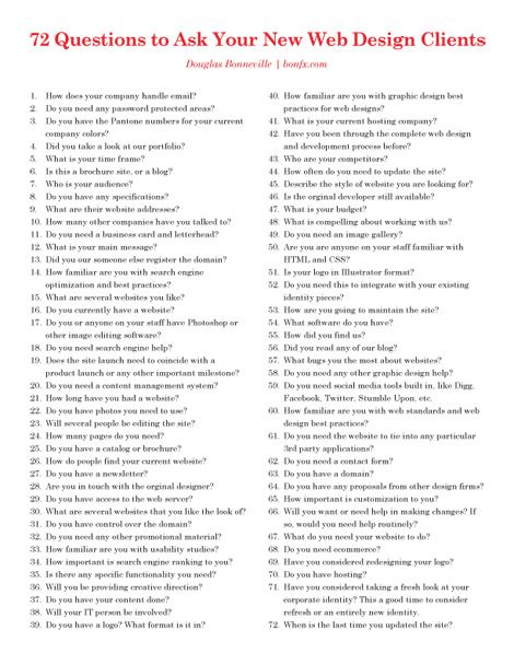 How many times have you hung up the phone after a chat with a new prospective client and then immediately slapped your forehead and said "I can't believe I forgot to ask ______!". Graphic Design Clients, Client Questionnaire, Questionnaire Template, News Web Design, Website Design Wordpress, Ecommerce Template, Web Design Tips, Wordpress Website Design, Web Design Company