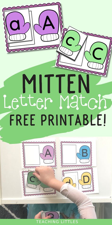 Mitten Letter Matching, January Learning Activities For Toddlers, Letter Match Activities Preschool, Uppercase Lowercase Alphabet Matching Printable Free, Winter Patterns Preschool Free Printable, Winter Letter Recognition Activities, Letter Matching Printable Free, Winter Language Activities Preschool, Winter Alphabet Activities