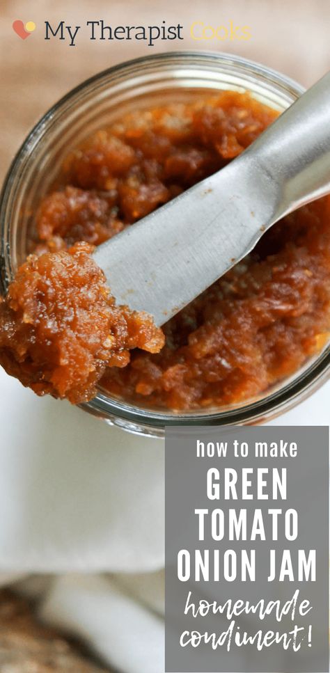 Green Tomato Chow Chow Recipe, Tomato Onion Jam, Green Tomato Jam Recipe, Green Tomato Jam, Green Tomato Chutney Recipe, Canning Green Tomatoes, Tomato Jam Recipe, Chow Recipe, Green Tomato Recipes