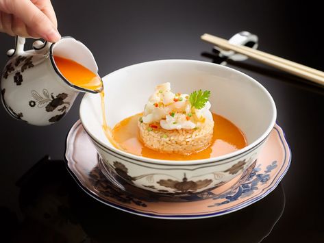 Chinese Restaurants Singapore - Michelin Star Restaurants Singapore | Summer Pavilion Fine Dining Plating, Michelin Food, Michelin Star Food, Cantonese Food, Cantonese Cuisine, Fine Dining Recipes, Luxury Food, Star Food, The Ritz Carlton