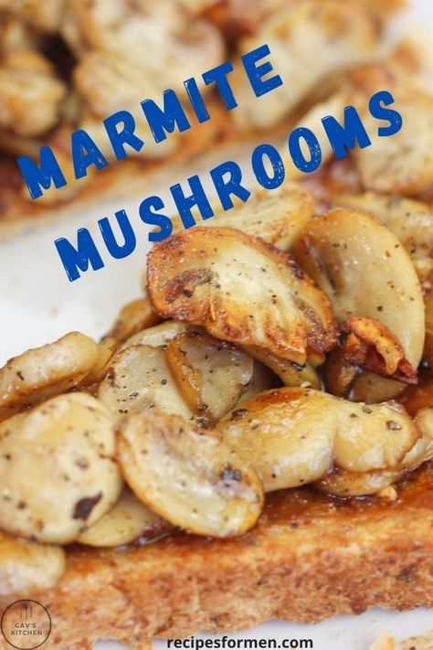 Recipes Using Marmite, Mushrooms On Toast Recipe, Breakfast Mushrooms, Mushrooms Breakfast, Vegemite Recipes, Marmite Recipes, Marmite On Toast, Food Mushrooms, 2023 Meals