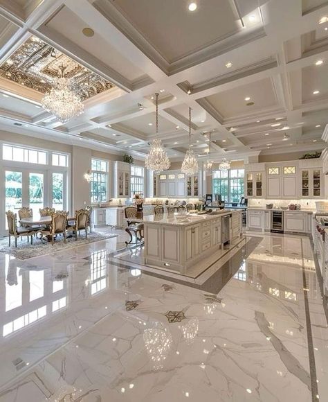 Luxury Kitchens Mansions, Mansion Kitchen, Luxury Houses Mansions, Dream Kitchens Design, Dream Life House, Luxury House Interior Design, House Arch Design, Mansion Interior, Dream House Rooms