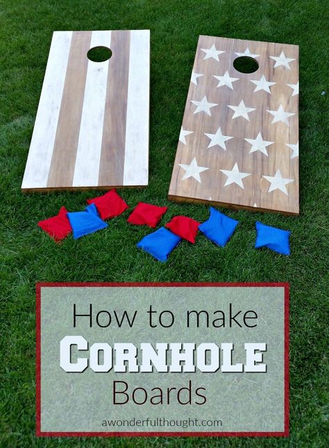 Make Cornhole Boards, Diy Cornhole, Diy Cornhole Boards, Corn Hole Diy, Game Diy, Cornhole Game, Games Diy, Bags Game, Cornhole Board