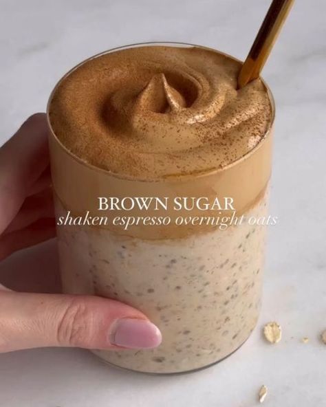 Espresso Overnight Oats, Brown Sugar Shaken Espresso, Matcha Chia Pudding, Healthy Overnight Oats, Overnight Oats With Yogurt, Shaken Espresso, Strawberry Matcha, Mint Chip Ice Cream, Whipped Coffee