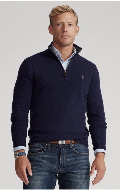 Quarter Zip Sweater Outfit, Quarter Zip Outfit Men, Zip Sweater Outfit, Quarter Zip Outfit, Sweater Outfits Men, Mens Business Casual Outfits, Mens Quarter Zip, Casual Chique, Mens Cashmere