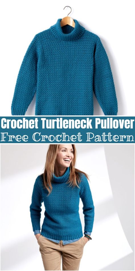 Free Crochet patterns,Crochet Turtleneck Pullover #freecrochetpattern #crochetpattern #freecrochetpatternforeveryone Top Down Crochet Turtleneck, Crochet Turtleneck Pattern, Crochet Turtle Neck Sweater Pattern Free, Crochet Sweaters Women Pattern Free, Free Crochet Sweater Patterns For Women, Crochet Pullover Pattern Free, Crochet Patterns Free Sweater, Crochet Turtleneck Sweater, Crochet Turtleneck