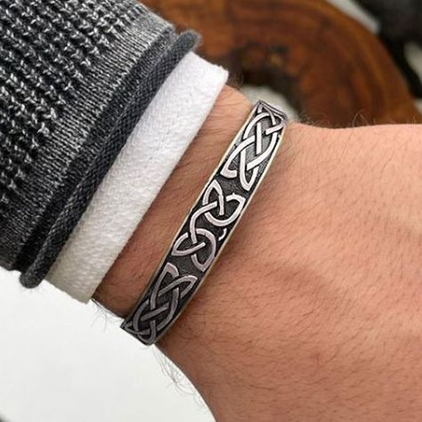 Viking Gods, Anniversay Gifts, Celtic Bracelet, Grandchildren Gifts, Viking Bracelet, Men Jewelry, Celtic Jewelry, Mens Accessories Jewelry, Silver Jewelry Handmade