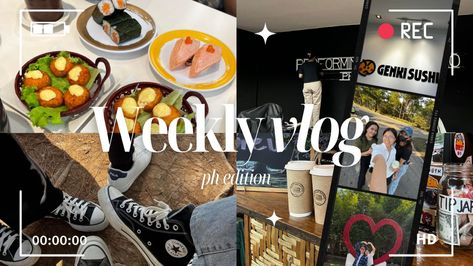 Weekly vlog by Dear Carissa, a Filipino lifestyle vlogger who shares her latest adventures and tips on fashion, beauty, food, and travel. #dearcarissa #vlogger #lifestyle #fashion #beauty #food . #Road_Trip_Coffee #Thumbnails_For_Youtube #Coffee_Friends #Weekly_Vlog Vlog Thumbnail Ideas, Vlogger Lifestyle, Vlogger Aesthetic, Road Trip Coffee, Thumbnail Youtube Inspiration, Vlog Thumbnail, Thumbnails For Youtube, Yt Ideas, Vlog Ideas