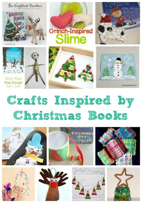 wonderful-craft-ideas-for-children-that-have-been-inspired-by-christmas-books Book Craft Ideas, December Themes, Prek Christmas, Christmas Activities For Toddlers, Crafts Book, Christmas Picture Books, Book Craft, Slime Craft, Christmas Activity