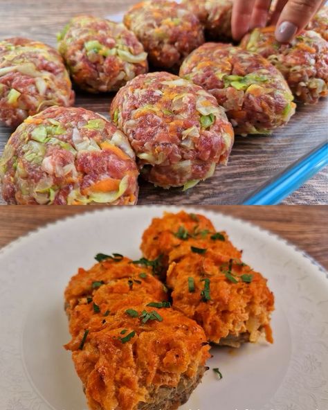 Cabbage and Meatball Casserole is a hearty and delicious dish that combines tender meatballs with savory cabbage, carrots, and a rich tomato and sour cream sauce. This dish is perfect ... Read more Cabbage Meatballs, Savory Cabbage, Porcupine Meatballs, Sour Cabbage, Leftover Casserole, German Food Authentic, Tender Meatballs, Meatball Casserole, Food Authentic