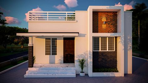 600 Sq Ft House, Simple House Exterior Design, Low Cost House Plans, Small House Design Kerala, Low Cost Housing, Small House Front Design, Modern Small House Design, House Design Exterior, Kerala House Design