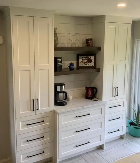 Shallow Depth Kitchen Cabinets, Kitchen Cabinet That Sits On Countertop, Distance Between Countertop And Cabinet, Dining Room Armoire Ideas, Kitchen Remodel Pantry Cabinet, Wall Pantry Ideas Built Ins Kitchen Cabinets, Kitchen Wall Pantry Ideas, Wall Cabinet Pantry, Pantry Wall Cabinets