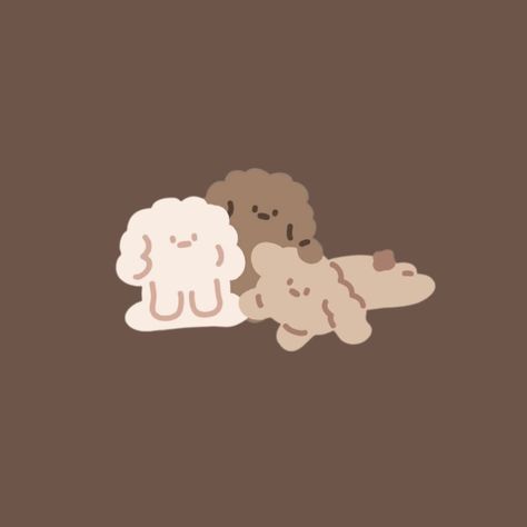 Dog Brown Aesthetic, Brown Doodle Aesthetic, Brown Aesthetic Kawaii, Instagram Brown Icon, Cute Bear Icons, Brown Cottage, Cute Powerpoint Templates, Little Drawings, Aesthetic Widget