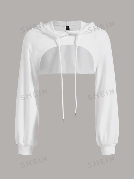 Super Cropped Hoodie, Shein Icon, Women Sweatshirts, Crop Hoodie, 9th Birthday, Fashion Online Shop, Online Fashion, All Fashion, Men's Clothing