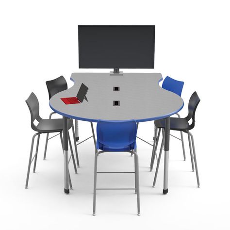 Powered Conference Table | School Media Tables | Smith System Smith System, Collaborative Classroom, Media Table, Contemporary Table, Kids Area, At The Table, Conference Table, Eye Contact, School Design