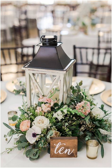 rustic wooden lantern and greenery wedding centerpiece #wedding #weddingideas #centerpieces Mountain Vineyard Wedding, Greenery Wedding Centerpieces, Greenery Wedding Bouquet, Lantern Decor Wedding, Lantern Centerpiece Wedding, Rustic Wedding Decorations, Bridesmaids Groomsmen, Lantern Centerpieces, Rustic Lanterns