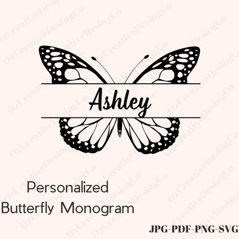 Dinosaur Font, Butterfly Monogram, White Lily Flower, Decorative Fonts, Family Monogram, Butterflies Svg, Butterfly Gifts, Drawings Simple, Cameo Projects