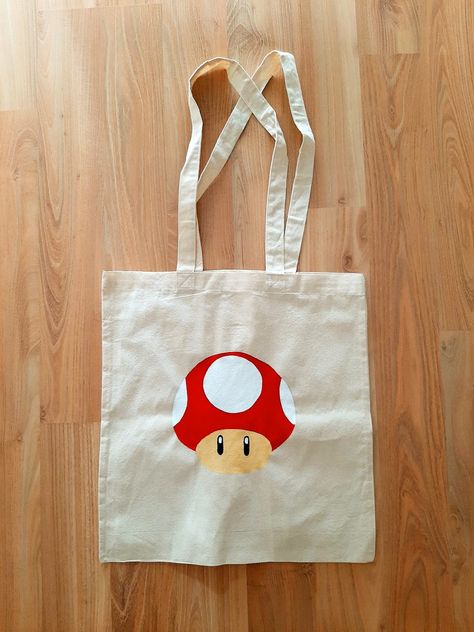 Lukis Tote Bag, Desain Totebag Aesthetic, Totebag Lukis, Tote Bag Painting Ideas Easy, Tote Bag Design Ideas Aesthetic, Totebag Painting Ideas, Totebag Painting, Tod Bag, Decorated Tote Bags