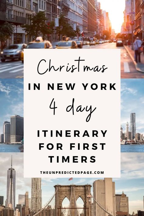 3 Days In New York City At Christmas, Where To Go In New York, New York At Christmas Time, Nye Nyc, Christmas Itinerary, New York Christmas Time, Ny Christmas, Christmas In New York Aesthetic, Christmas New York