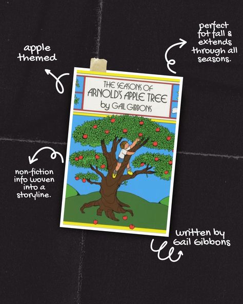 Check out this week's book recommendation! Perfect with your Apple Orchard Kit 🍎(shoppable on our website) and great for fall! Comment "book" and we'll send you the link to purchase! 📨 Gail Gibbons writes beloved children's books filled with interesting information and beautiful illustrations! She diligently researches each topic and creates amazing informational books for kids. 📚🤩 Have you read The Seasons of Arnold's Apple Tree or any other of Gail Gibbons books with your children?! Let... Informational Books, Gail Gibbons, Book Recommendation, Books For Kids, Apple Orchard, Interesting Information, Apple Tree, The Seasons, Children's Books