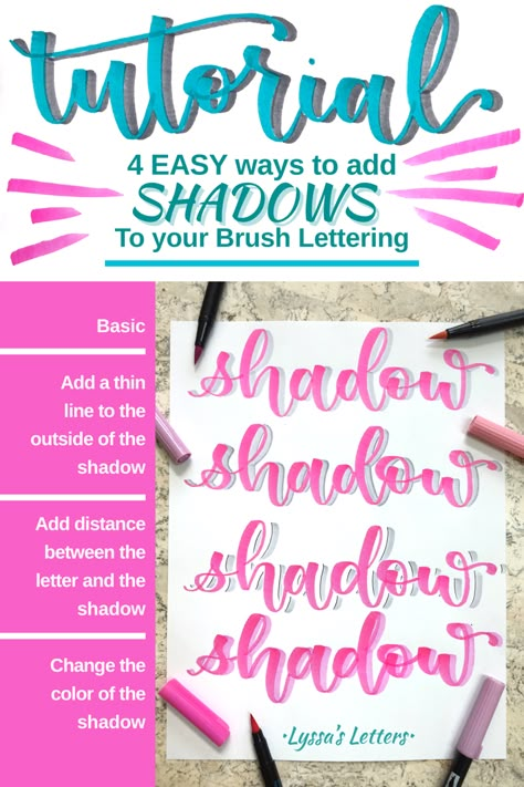 How To Shade Lettering, Shadow Font Hand Lettering, How To Shadow Letters, Hand Lettering Shadow, Shadow Lettering Alphabet, Letter Shadowing, Shadow Calligraphy, Lettering Shadow, Shadowing Letters