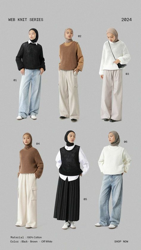 Modest Student Outfits, Outfit Muslimah Ideas, Outfit Ideas For Women Hijab, Muslimah Outfit Casual, Casual Muslimah Outfit, Cool Hijabi Outfits, Hijab Capsule Wardrobe, Hijab Modest Outfits, Muslim Casual Outfit