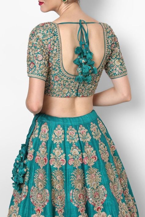 Lahenga Design Blouse, Blouse Designs For Lengha, Blouse Back Designs For Lehenga, Blouse Design On Lehenga, Back Blouse Designs For Lehenga, Bridal Lengha Blouse Designs, Lahanga Blouse Design, Lengha Blouse Design, Lengha Blouse Designs Ideas