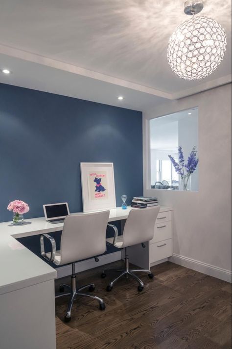 Office Wall Color Ideas, Office Wall Colors, Wall Color Ideas, Office Paint Colors, Bedroom Inspirations Minimalist, Grey Accent Wall, Office Paint, Home Office Colors, Office Colors