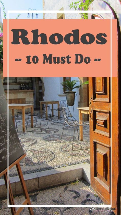 Die 10 Must Do für deinen Rhodos Urlaub findest du hier. Schau mal rein um nichts zu verpassen! Greek Travel, Greece Travel Guide, Vacation Goals, Greece Vacation, Greece Holiday, Vacation Resorts, Travel Board, Corfu, Europe Destinations