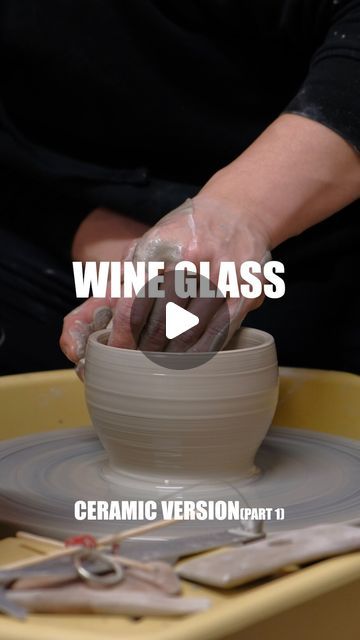 羅 on Instagram: "Ceramic wine glass 🍷 Part 1 - throwing body and base #ceramic #pottery #wheelthrown #minimalism #clay #ceramicstudio #contemporaryart #glasses #wine #wineglass #asmr #satisfied #fujifilm" Pottery Stemless Wine Cups, Wine Glass Ceramic, Pottery Wine Glasses, Ceramic Wine Cups, Ceramic Wine Glasses, Pottery Wine Cups, How To Make Ceramic, Pottery Inspiration, Ceramic Ideas