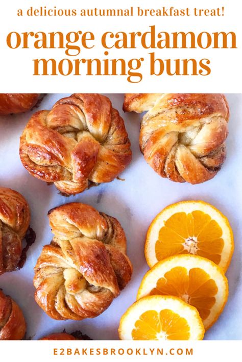 Orange Cardamom Morning Buns – e2 bakes brooklyn Morning Buns, Rhyme Or Reason, Orange Cardamom, Morning Bun, Cardamom Buns, Fall Breakfast, Swedish Recipes, Bun Recipe, Breakfast Options