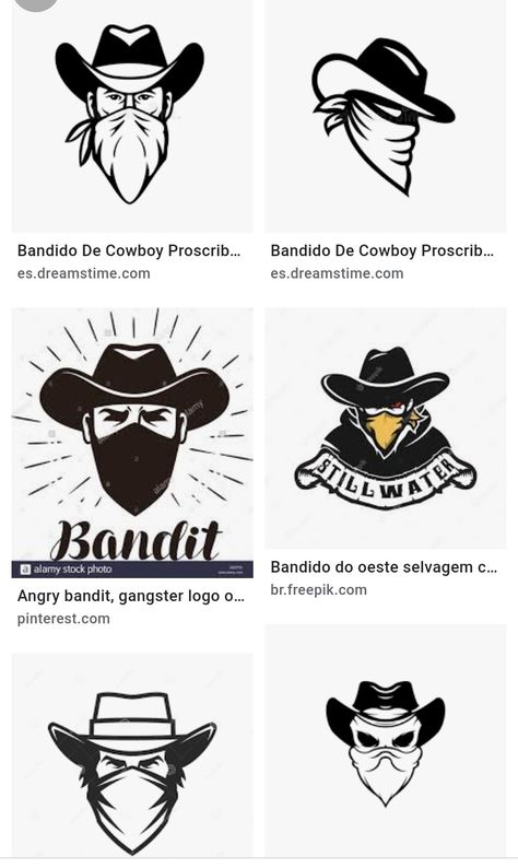 Bandits Logo, Bandit Tattoo, Basketball Logo Design, Cowboy Tattoos, Basketball Logo, Chicano Art Tattoos, Flag Football, Chicano Art, Calligraphy Design