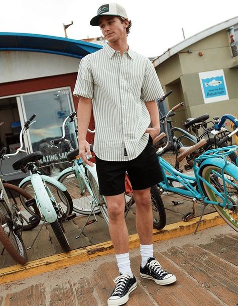 I make perfect good material Skater Shorts Outfits Men, Cotton Shorts Outfit Men, Short People Outfits Men, Men Outfit With Shorts, Mens Basketball Shorts Outfit, Mens Short Shorts Outfits, Mens Summer Fashion Shorts, Mens Summer Outfits 2024 Streetwear, Polo And Shorts Outfit Men