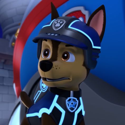 Ryder From Paw Patrol, Chase From Paw Patrol, Chase Icon, Chill Dog, Childhood Crushes, Paw Patrol Chase, Wild Kratts, Paw Patrol Pups, Chase Paw Patrol