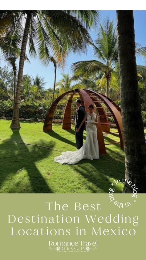 Mexico is known for its stunning beach wedding venues. Explore our favorite venues for  Mexico weddings and choose the perfect location for your destination wedding. From luxury resorts to intimate beach ceremonies, Mexico Luxury Venues have it all. Head to our website to learn more about weddings in Mexico and start your wedding planning with Romance Travel Group. Wedding Venues In Mexico, Wedding Planning Checklist Timeline, Destination Wedding Checklist, Weddings In Mexico, Best Destination Wedding Locations, Wedding Resorts, Wedding Planning Details, Mexico Luxury, Mexico Weddings