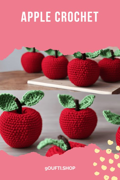 adorable FREE Amigurumi Apple Crochet Patterns that are easy to follow and perfect for beginners! These patterns are ideal for creating cute, handmade apples that everyone will love. Most of the patterns use soft yarn, making them perfect for a child to cuddle or play with. These Apple patterns are some of my favorites, and they’re sure to become a hit with your family and friends too! Crochet Small Apple Free Pattern, Apple Tree Crochet, Crochet Caramel Apple, Crochet Apple Plushie, Free Crochet Apple Pattern, Crochet Apples Free Patterns, Amigurumi Apple Free Pattern, Crochet Fruits Free Pattern, Red Amigurumi Free Pattern