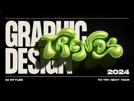 2024 Graphic Design Trends - Top 10 Styles Broken Down - YouTube Latest Graphic Design Trends, Latest Graphic Design, Mises En Page Design Graphique, Creative Typography Design, Typo Poster, Graphic Design Style, Graphic Design Styles, Graphic Trends, Youtube Design