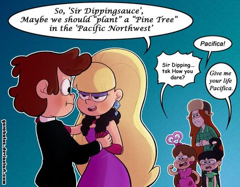 Dipper And Pacifica, Gravity Falls Dipper, Gravity Falls Funny, Desenhos Gravity Falls, Gravity Falls Au, Gravity Falls Fan Art, Gravity Falls Comics, Reverse Falls, Gravity Falls Art