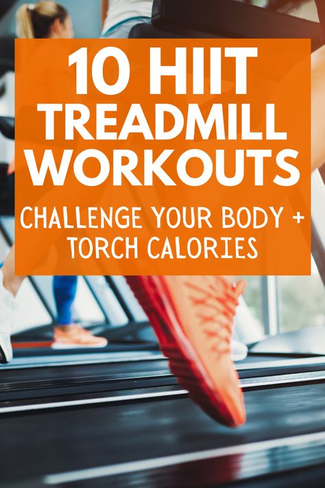 These 10 HIIT treadmill workouts are sure to challenge you! Get in an awesome running workout on the treadmill with these great interval training ideas. 4 Mile Treadmill Workout, Hiit On Treadmill, Treadmill Incline Challenge, Interval Training Workouts Running, Walk Jog Treadmill Workout, Hitt Treadmill Workout Fat Burning Hiit, Treadmill Hill Workout Running, Zone 2 Cardio Treadmill, Treadmill Workout Fat Burning No Incline