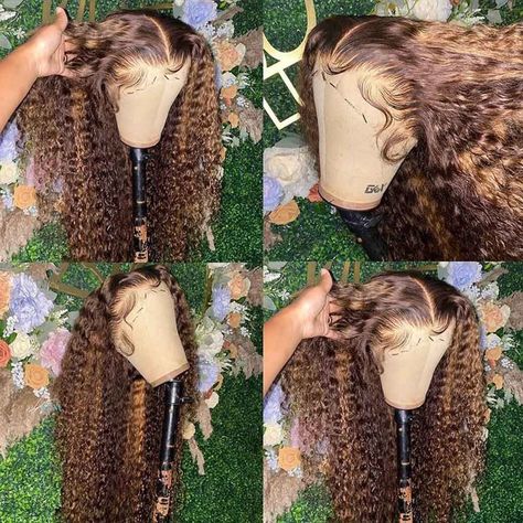 Honey Blond, Curly Lace Wig, Ombre Lace Front, Ombre Lace, Blonde Lace Front Wigs, Natural Human Hair, Honey Hair, Curly Human Hair Wig, Curly Lace Front Wigs