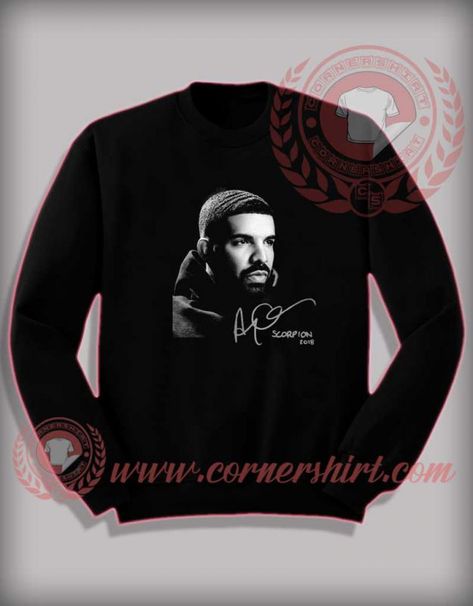 Drake Scorpion Album Sweatshirt Drake In My Feelings, Drake Scorpion, Drake Clothing, Custom Made T Shirts, Cheap Sweatshirts, Design Sweatshirt, Custom Made Shirts, Custom Design Shirts, In My Feelings